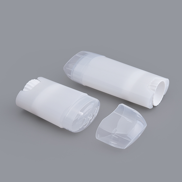 Plastic PP 40g 80g Oval Clear Deodorant Stick Container
