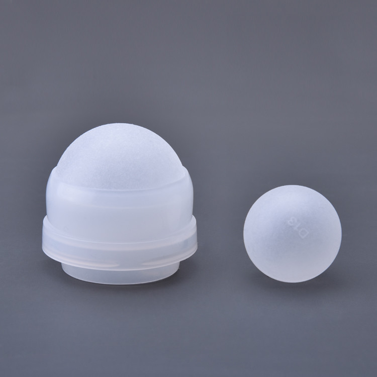 White PP Roller Ball Inserts Ball Diameter 25.4mm For Empty Deodorant Bottle