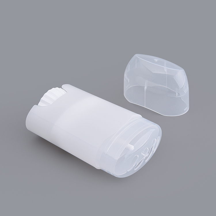 Plastic PP 40g 80g Oval Clear Deodorant Stick Container