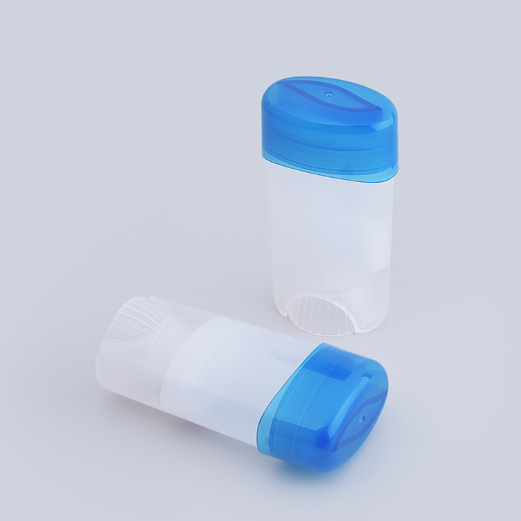 48g Oval Deodorant Stick Tube with Flat Cap – Refillable PP+PE Bottom Fill Container