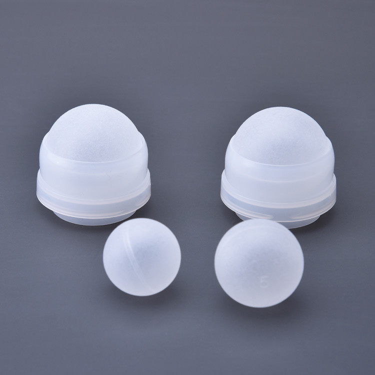White PP Roller Ball Inserts Ball Diameter 25.4mm For Empty Deodorant Bottle