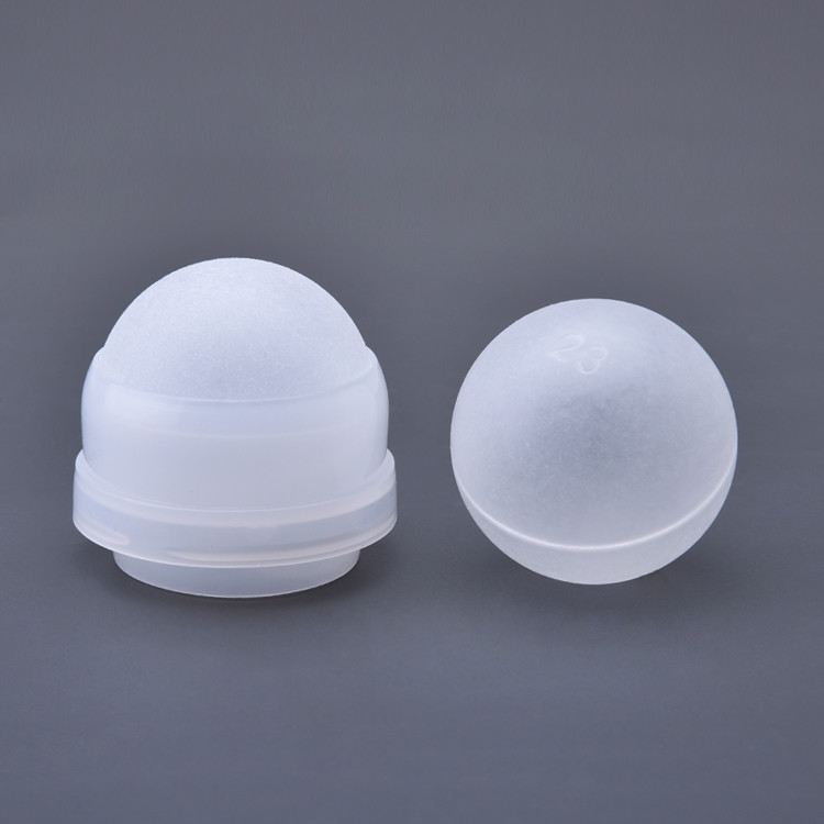 White PP Roller Ball Inserts Ball Diameter 25.4mm For Empty Deodorant Bottle