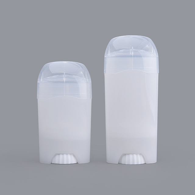 Plastic PP 40g 80g Oval Clear Deodorant Stick Container