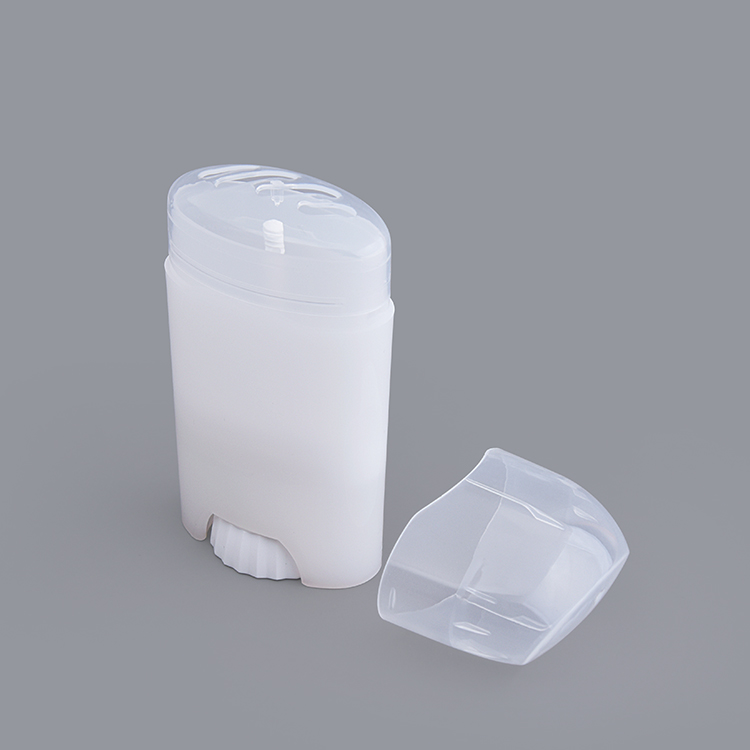 Plastic PP 40g 80g Oval Clear Deodorant Stick Container