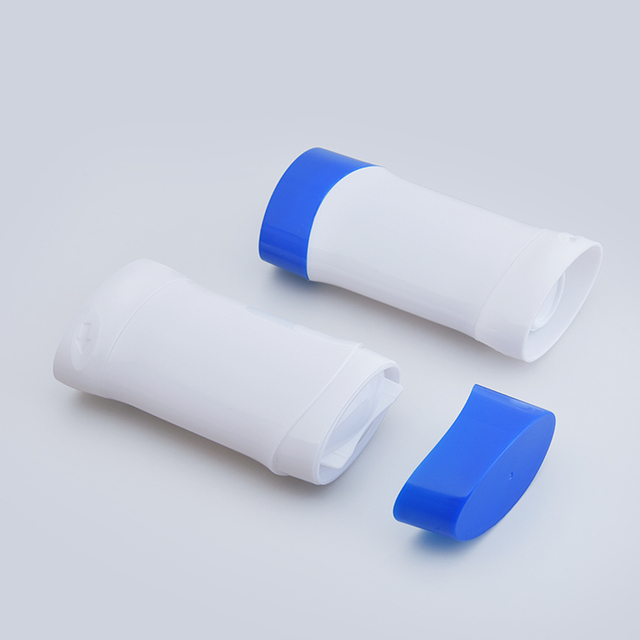 42g Oval Deodorant Stick Tube with Slanted Lid – Refillable PP+PE Container, Bottom Fill