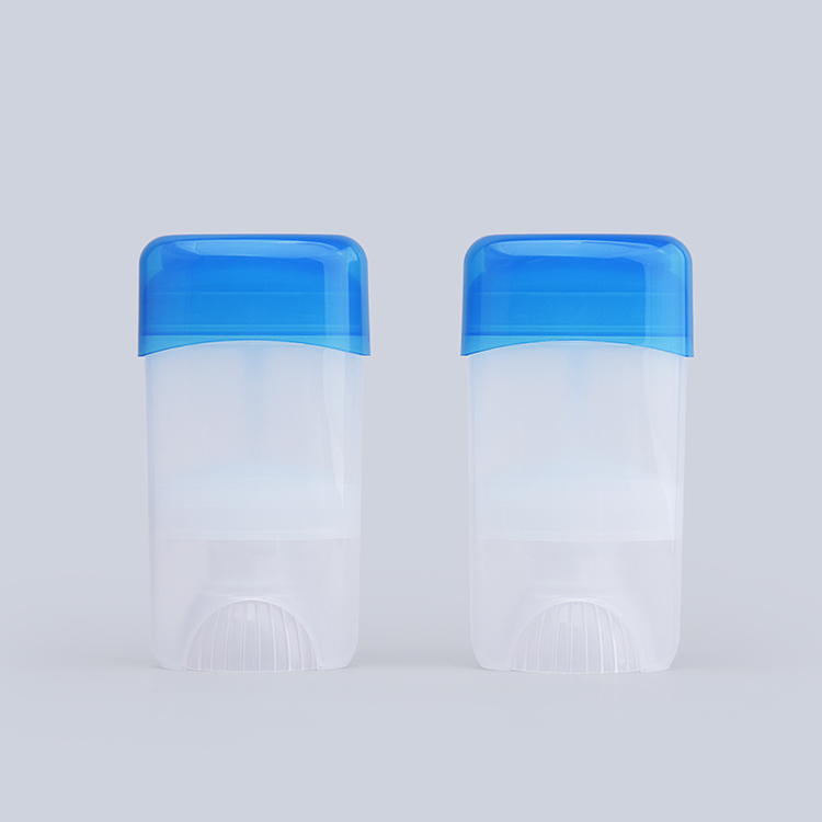 48g Oval Deodorant Stick Tube with Flat Cap – Refillable PP+PE Bottom Fill Container